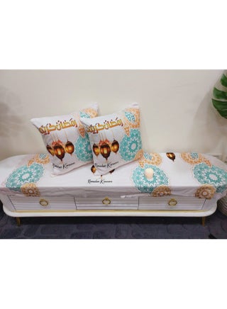 Runner set and 2 Ramadan cushions: runner and 2 pillowcases. Runner: 140 cm, cushion: 40*40 cm